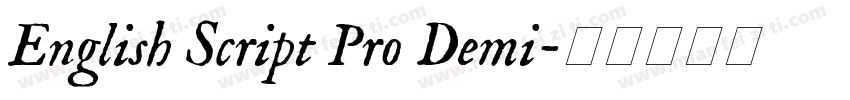 English Script Pro Demi字体转换